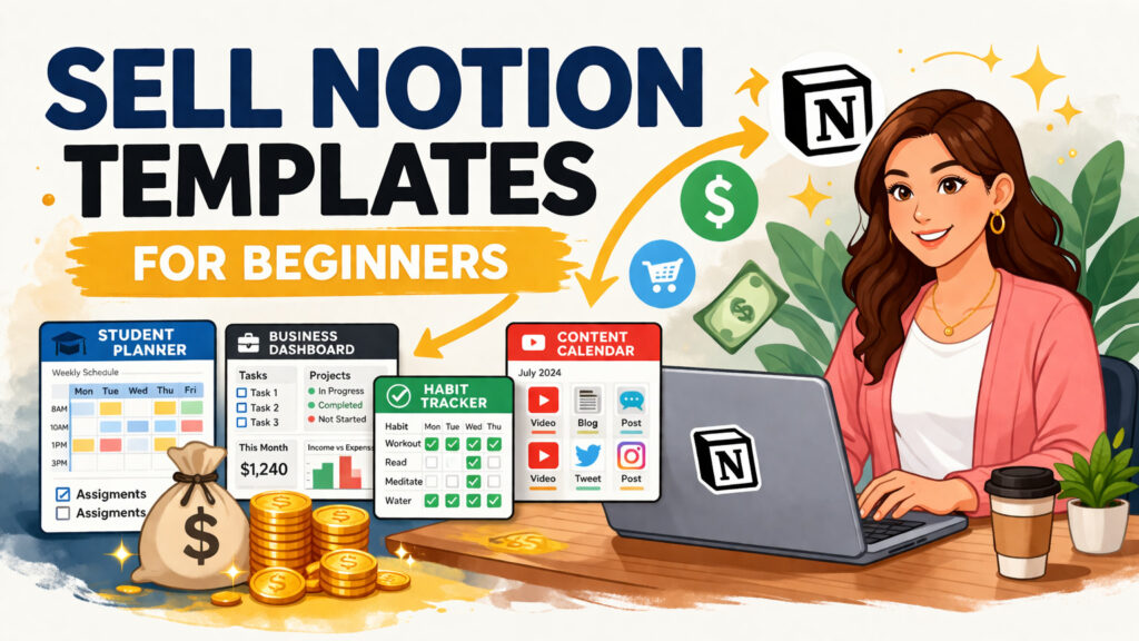 Sell Notion templates for beginners