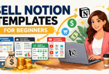 Sell Notion templates for beginners