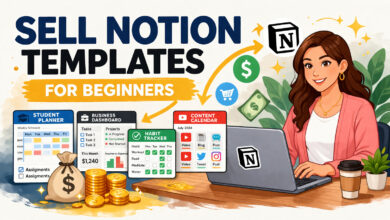 Sell Notion templates for beginners